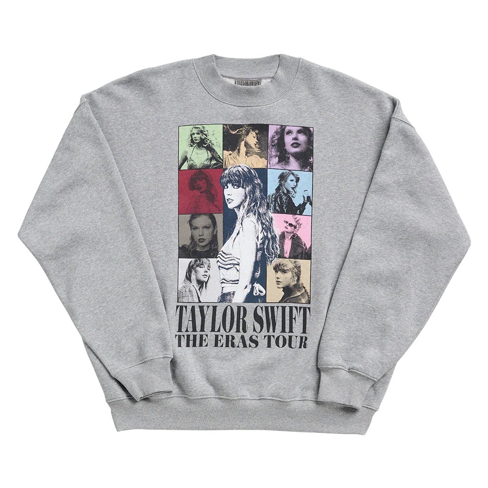 NWT TAYLOR SWIFT ERAS TOUR HEATHER GRAY CREWNECK 2XL  - with concert confetti!